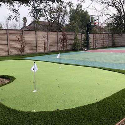 Putting green installation in Fort Worth